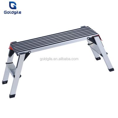 China Construction Use Aluminum Goldgile Platform Drywall Step Up Work Bench Stool Folding Ladder for sale