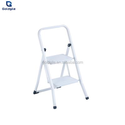 China Portable Folding Ladders Goldgile Popular 2-Step Steel Heavy Duty Ladder for sale