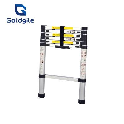 China Folding Ladders Goldgile EN131-6 Aluminum 2.0M Telescopic Ladder For Sale for sale