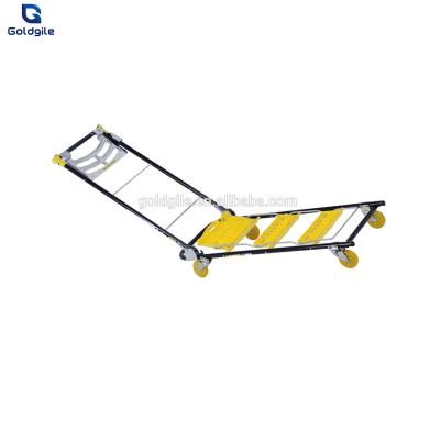 China Folding Ladders Steel Goldgile Trolley Ladder for sale