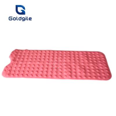 China Goldgile Sustainable Extra Long Non-Slip Environmental Bath Mat Shower Tub Mat with Suction Cup for sale