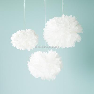 China Wedding Goldgile Most Popular Fabric Pom Poms With V Shape for sale