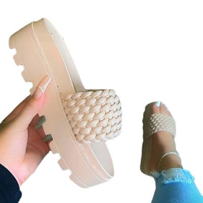 China Beach sandals 2022 summer new anti-slip woven ladies Anti-slippery slippers women's sandals for sale