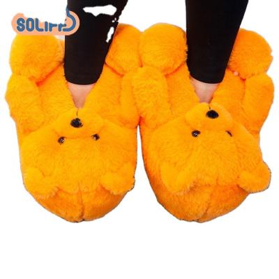 China Durable Teddy Bear Slippers 2021 New Indoor Teddy Bear Slippers Slippers Wholesale Plush New Style for sale