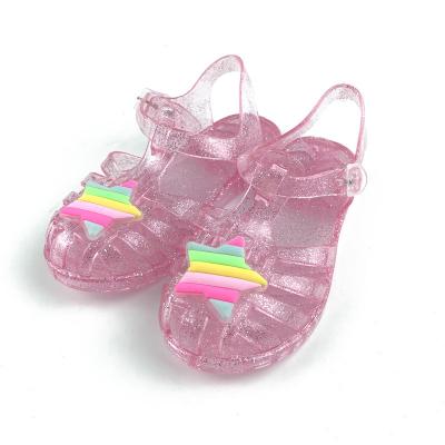 China 2021 Kids Anti-slippery New Jelly Shoes Boys And Girls Plastic Crystal Sandals Summer for sale