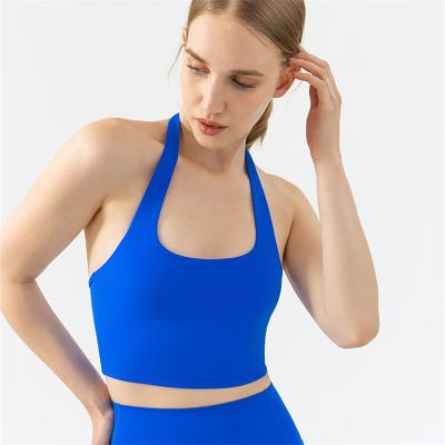 China New Yoga Sports Bra Breathable Crop High Support Underwear Women Top Fitness Clothes Workout Gym Elastic Quick Dry Camisole for sale