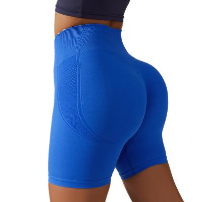 China Breathable Workout Shorts 2022 Seamless Womens High Waist Seamless Butt Line Lifting Gaiters Seamless Elastic Yoga Biker Shorts Sports for sale