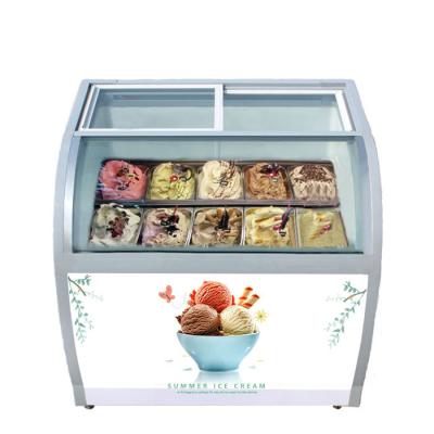 China Food truck glass door popsicle ice cream freezer for sale