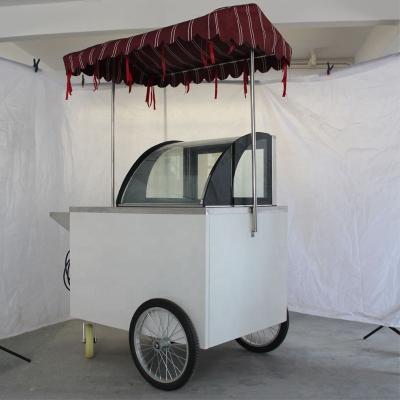 中国 mini beach carte d'or small popsicle vending trucks food cart gelato ice cream cart with display freezer 販売のため