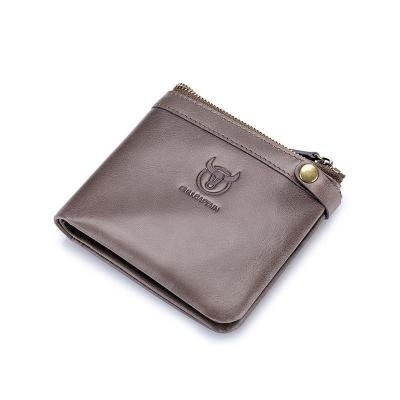 China Other New Arrival Real Bullcaptain Business Style Man Short Soft RFID Leather Wallet for sale