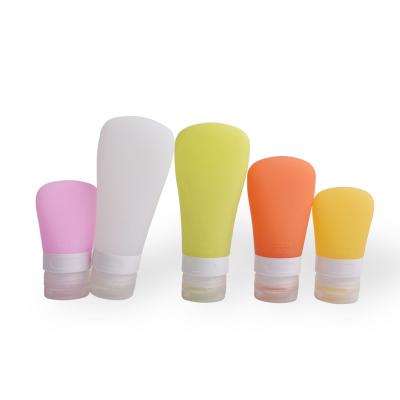 China Cheap Price Personal Care TSA Approved Leak Proof Refillable Shampoo Conditioner Bath Container Silicone Travel Bottles Packaging Set for sale