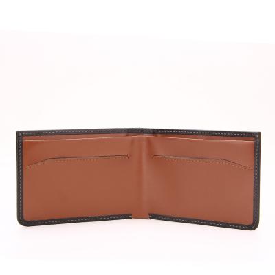 China Minimalist RFID Design Custom Your Brand RFID Blocking Small Wallet Men's Genuine Leather Wallet for sale