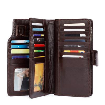 China Crazy Horse Waterproof Leather Short Wallet Full-custom Mens Rfid Bifold Wallet for sale