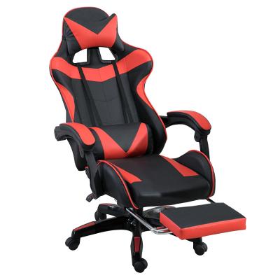 China Hot High End Custom Cheap Price China Silla Gamer PU Recliner Computer Leather Rotating PC Racing Gaming Chair With Footstool for sale