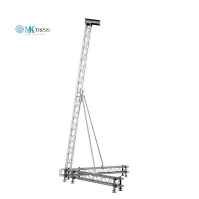 China Best Quality 6M High Aluminum Stage Lighting Speaker Box Fork Truss Tower Array Line Speaker Stand Truss for Weddings Projects for sale