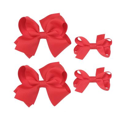 China European and American RTS style child hair clips sets school bows ribbon girls hair bows clips bundles for sale