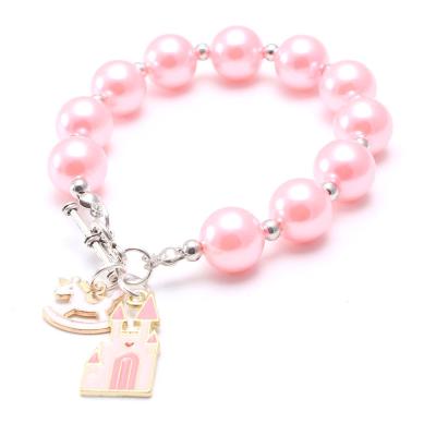 China Cute Ready to Ship Big Kids Jewelry Acrylic Bead Bracelet for Kids Girl Children Color Bracelet for sale