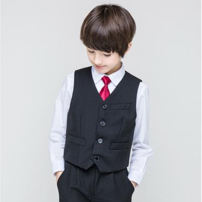 China Breathable Children Clothing Kids Invest For Boys Black Solid Boy Formal Vest To Wedding Evening Spring Autumn Gentleman for sale