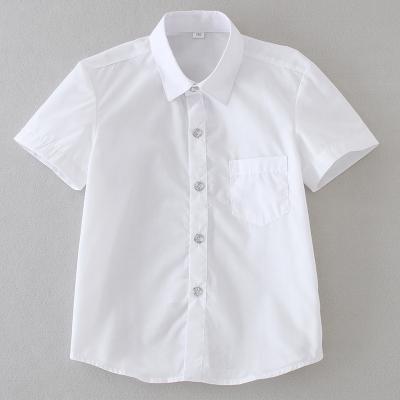 China Breathable New Arrival Kid Boy Shirts White Boy Tops Short Sleeve Primary School Uniform Designs Toddler Boy Shirts Long Sleeve for sale