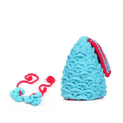 China Plush Newborn Props For Photography Handmade Knitted Mermaid Tail Baby Photography Sets Factory Sale Newborn Baby Costumes zu verkaufen