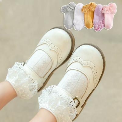 China RTS Princess Girl Socks High Quality Breathable Ruffle Socks For Little Girls Net Socks Children Chinese Factory Wholesale for sale