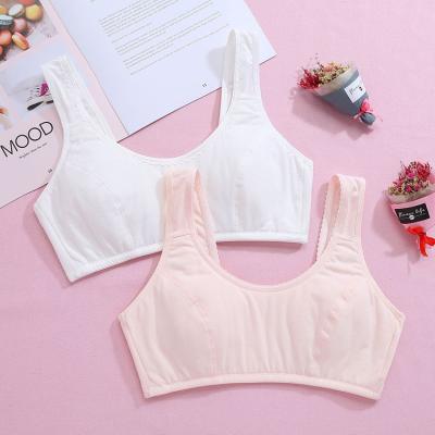 China Breathable In Running Bamboo Fiber Cotton Kid Sports Bra Kids Training Bras Young Girl Underwear Tops for sale