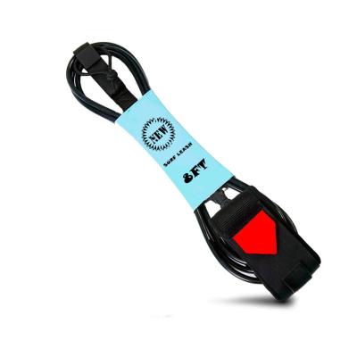 China OEM Logo7ft 6ft Coil Leash Unisex Surf Leash Straight Leg Rope for sale