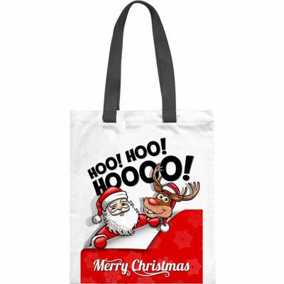 China 2022 Fashion Durable Cotton Tote Shopping Bag Christmas Bags For Gift for sale