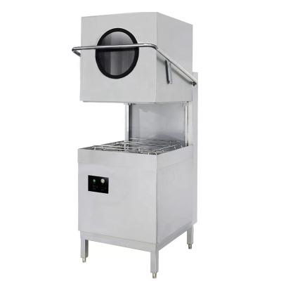 China Hotel High Efficiency Stainless Steel Hood Type Automatic Dish Washer Commercial Dishwasher For Sale for sale