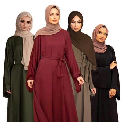 China Muslim Adult Woman Abaya Stretching Muslim Clothing Long Sleeve Dress Muslim Islamic Turkish Abaya Dresses For Women Dubai 2020 for sale