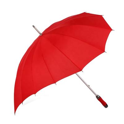 China Red Color Daily Custom Heart Use Upright Umbrella For Wedding With Special Lace Umbrella for sale