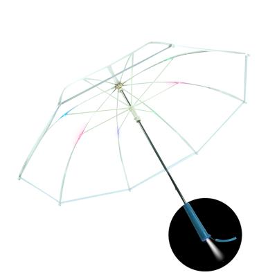 China All In 1 Custom Clear Led Transparent Umbrella For Women for sale