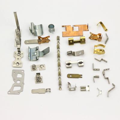 China Apartment ; Leaf ; Custom Brass Plate Battery Clip Leaf Spring Electrical Contact To PCB for sale