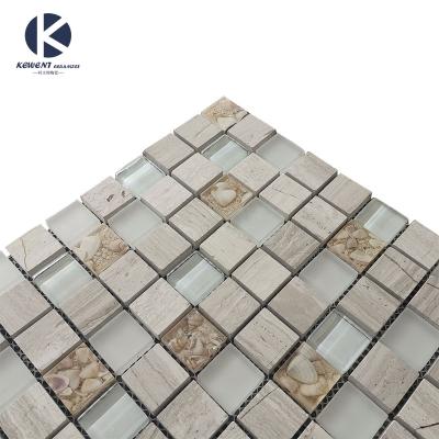 China Linear Polished Gray Mosaic Tile Bathroom Mosaic Flooring Tiles for sale