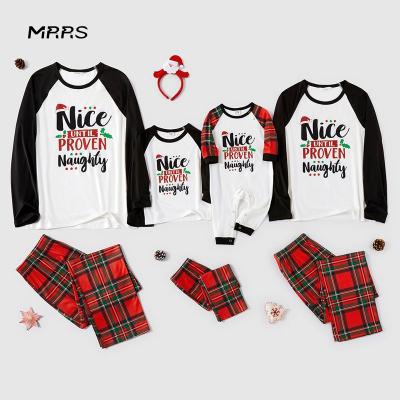 China MRRS Letter Family Christmas Flannel Custom Anti-pilling Pajamas Matching Clothes Sets for sale