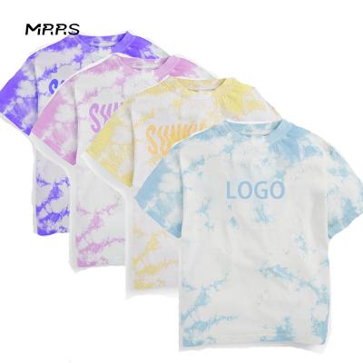 China Compressed MRRS Cotton Tie Dye Summer Custom Shirts For Girls for sale