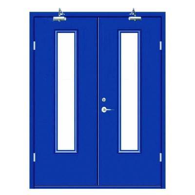 China High Quality Fire Protection Fire Rated Steel Door With Insert Glass Fire Glass Door Te koop