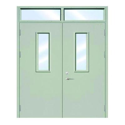 China Modern Listed Fire Protection Style Double Leaf Safety New Emergency Exit Metal Door Fire Rated Steel Door for sale