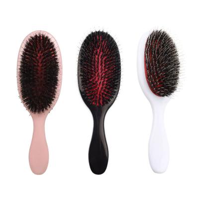 China Hotselling Pad Boar Bristle Paddle Paddle Hair Brush Anti Static Oval Hair Massage Hair Extension Brush and Comb for sale