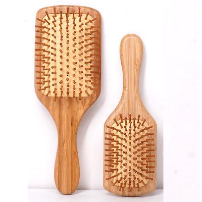 China Eco Friendly Paddle Brush Messenger Anti Static Bamboo Hair Comb For Hair Care for sale