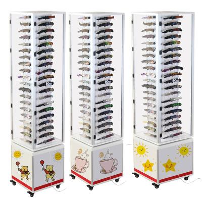 China Shop Iangel Customized Rotating Display Acrylic Rack Customize High Quality Nail Polish Rack Display Nail Polish Shelf Display for sale