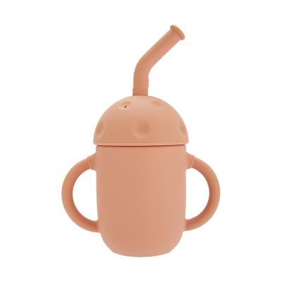 China BPA Free Silicone Baby Shaping Toddler Sippy Cup With Straw for sale