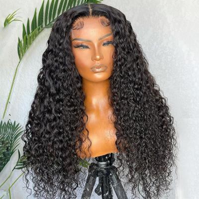 China Brazilian Transparent Swiss Lace Front Human Hair Body Wave Hair Front Wigs Pre Plucked Lace Frontal Wigs for sale