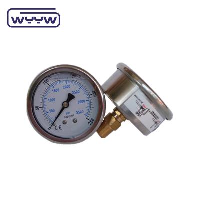 China Anti-Corrosion Anti-Corrosion Pressure Gauge Glycerin Filled Stainless Steel Pressure Gauge for sale