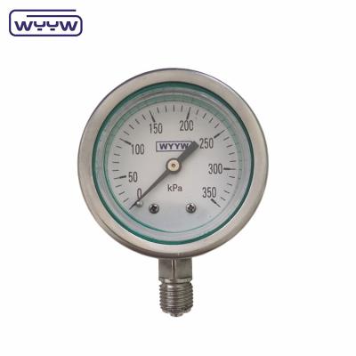 China YTN-60 Stainless Steel Case Oil Filled Bar Psi Vibration Resistant Pressure Gauge for sale