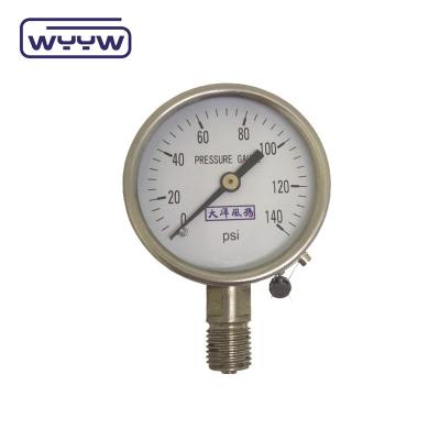 China Glycerin Connection Shock Resistant Back Pressure Gauge for sale