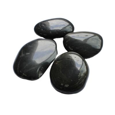 China Modern Super Polished Stone Black River Stone for sale