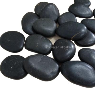 China Modern Black Pebble Stone Loose Beads for sale