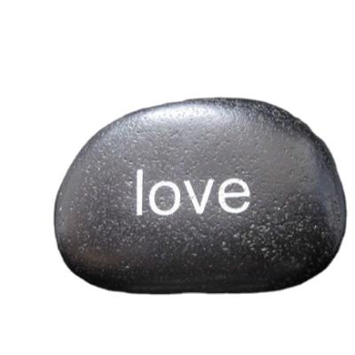 China Europe engraved pebble stone with letters for sale