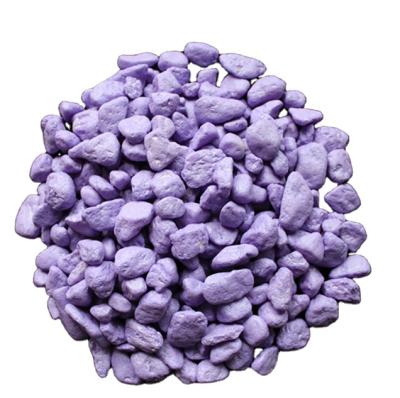 China Modern colorful purple dyed gravel stone for sale